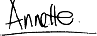 Annette's signature